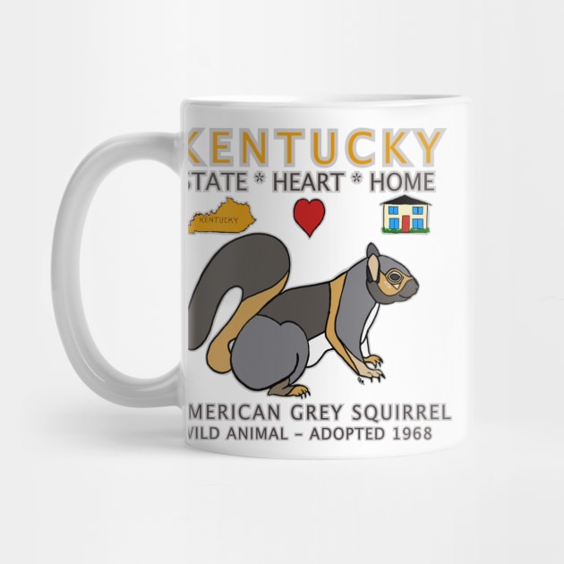 Kentucky - American Grey Squirrel - State, Heart, Home - State Symbols by cfmacomber